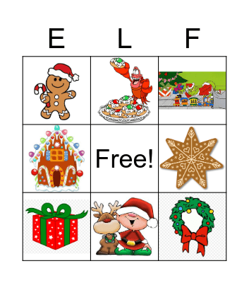Elf Marshall Family Christmas Bingo Card