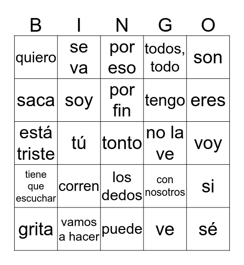 Piratas (glossario lado 1, parte 2) Bingo Card