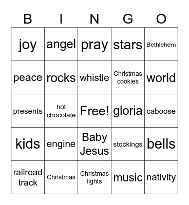 The Christmas Express Bingo! Bingo Card