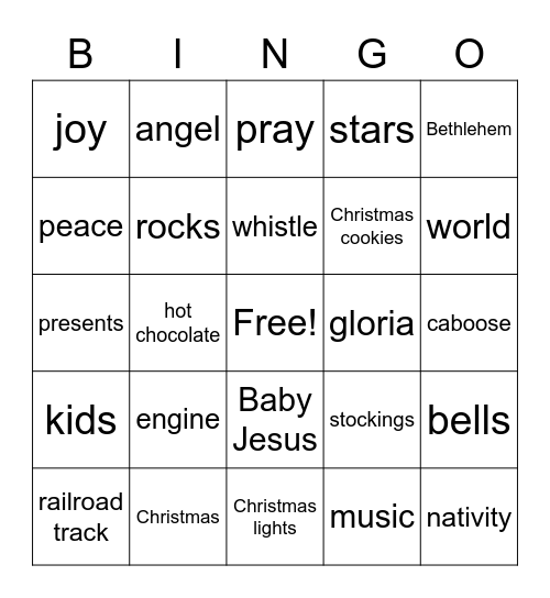 The Christmas Express Bingo! Bingo Card