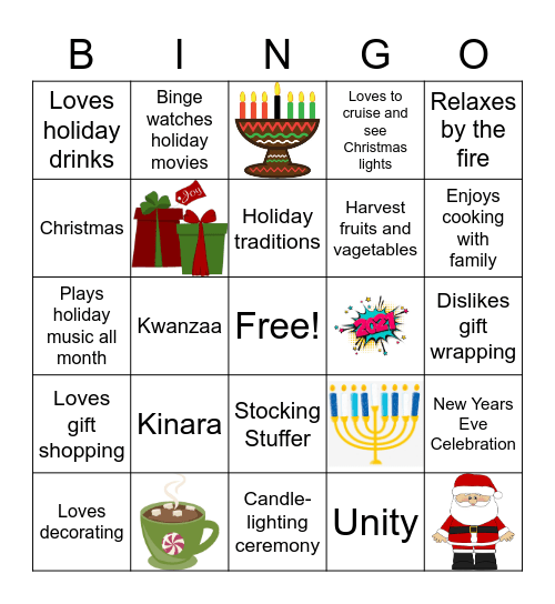 Happy Holidays! Bingo Card