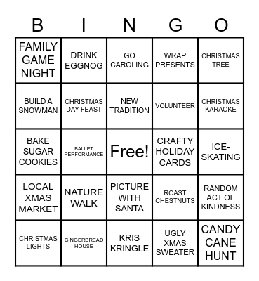 SL CHRISTMAS BINGO Card