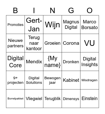 Bingo! Gaaf! Bingo Card