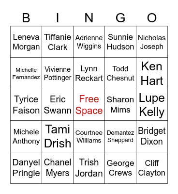 CCC Leadership Team EOY Meeting Bingo Card