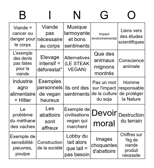 Les animaux sont nos amis ! Bingo Card