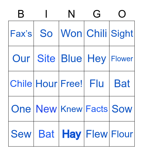 BINGO Card