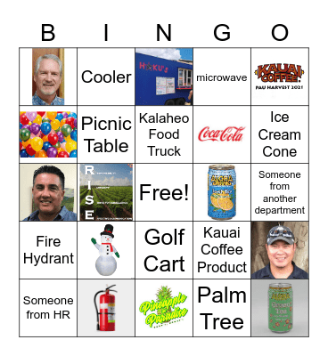 Pau Harvest Bingo Card