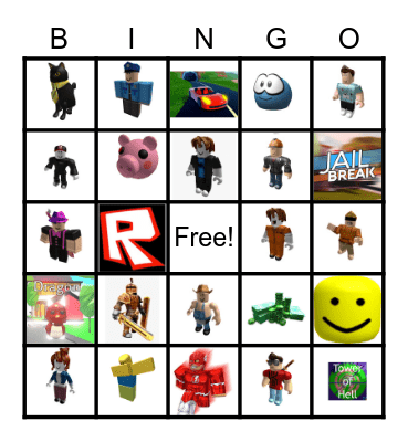 ROBLOX Bingo Card