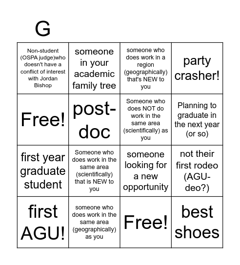 Seismo-acousticians in New Orleans! Bingo Card