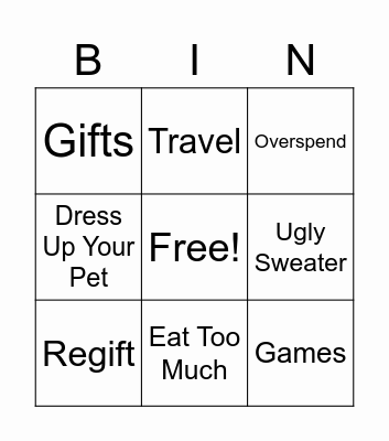 Winter Traditions Bingo Card