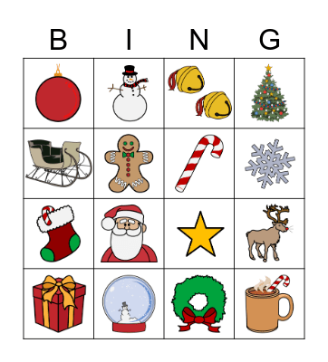 Christmas Bingo Card