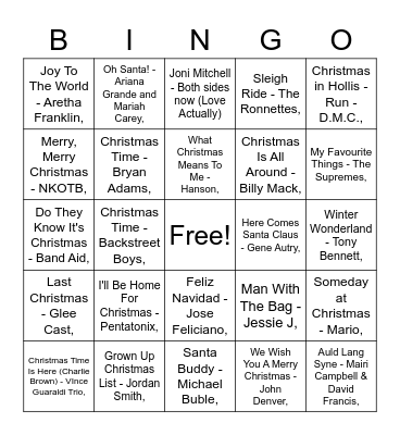 REBA Call Holiday Singo Bingo Card