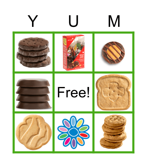 Girl Scout Cookie Bingo Card