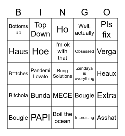 Gringo Bingo! Bingo Card