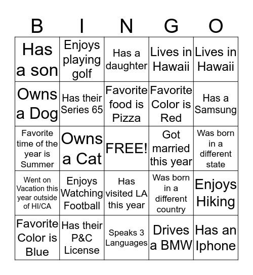 2nd QTR - Quarterly Study Group Bingo Card