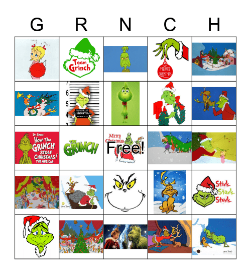 Grinch Bingo Card