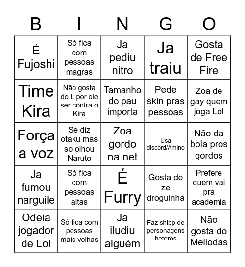 Garota tóxica Bingo Card