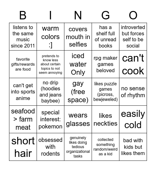 alex Bingo Card