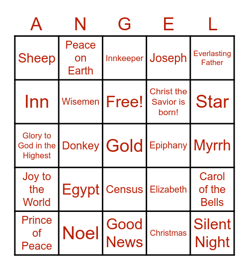 CHRISTMAS BING0 Bingo Card