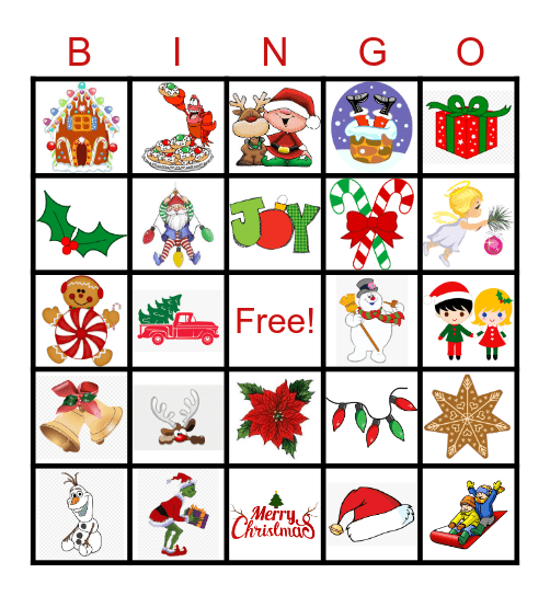 FESD Christmas Bingo Card