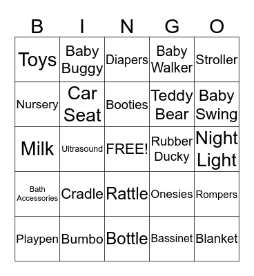 BABY Bingo Card