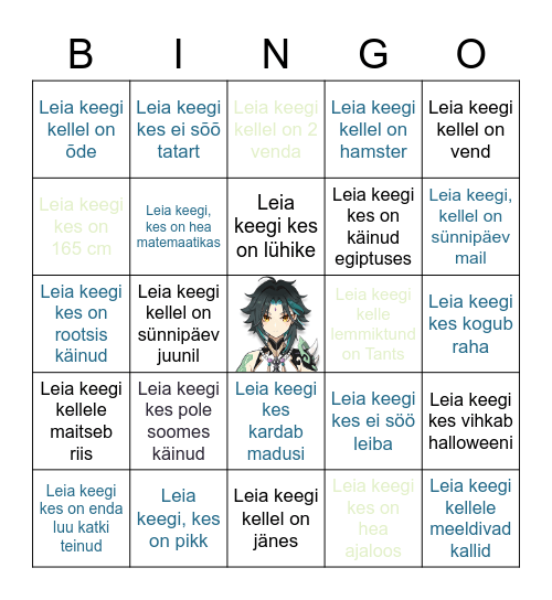 Leia keegi kes.. Bingo Card