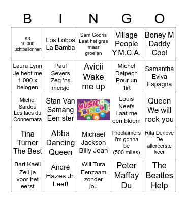 Wij halen alles uit onze platenkast! Bingo Card