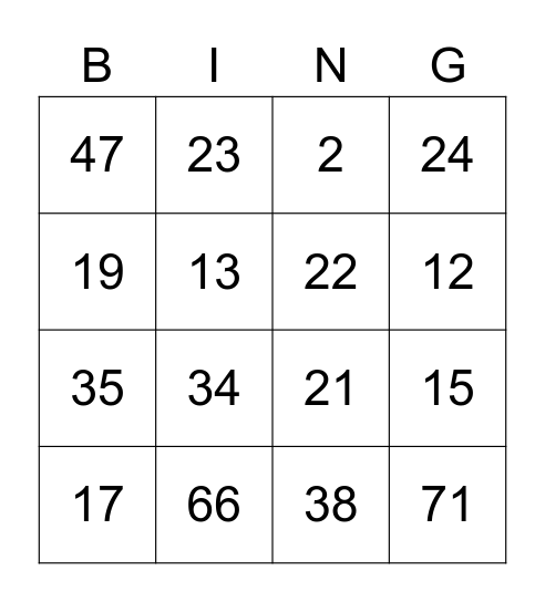 Kerst bingo! Bingo Card