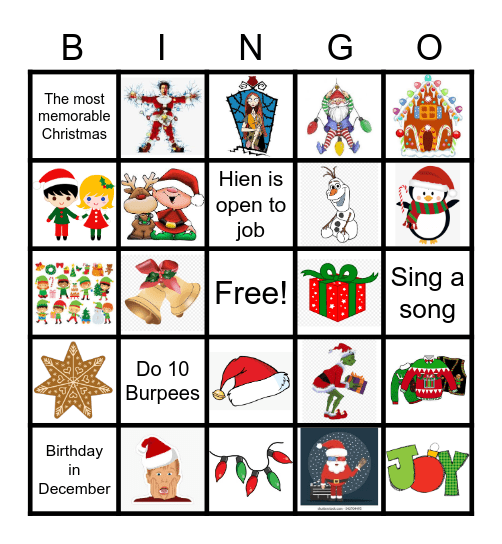 Sample Card Bingo Card