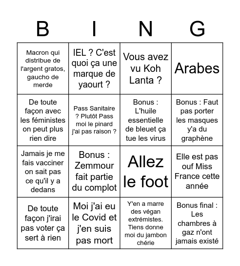 Bingo de Noël Bingo Card