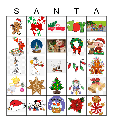 Holiday Bingo Card