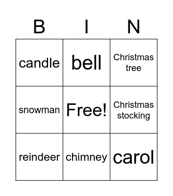 Christmas Bingo Card