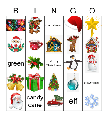 Christmas Time Bingo Card