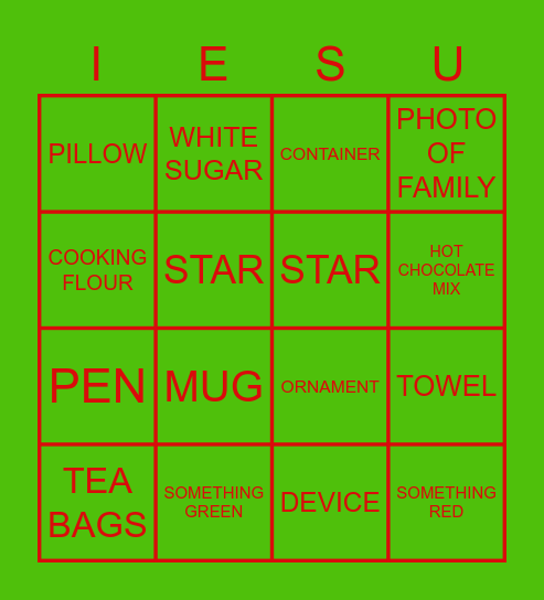 IESU BINGO - CHRISTMAS Bingo Card