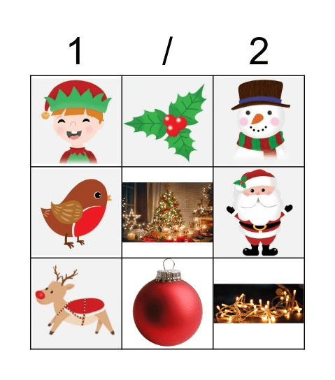 Kerstbingo Card