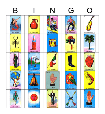 Loteria Bingo Card