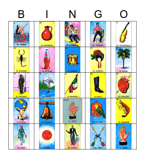 Loteria Bingo Card