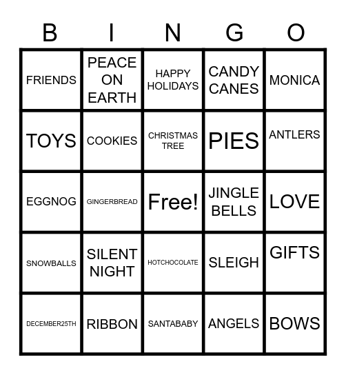 HIM WINTER GATHERING Bingo Card