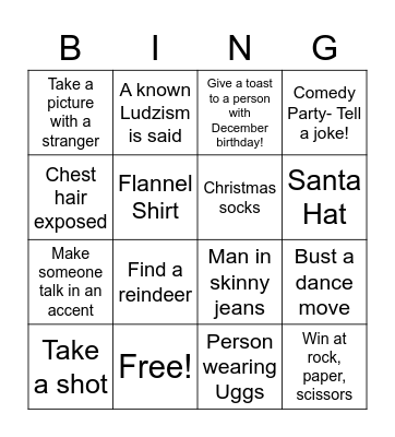 Drunk Brunch Bingo- Christmas Edition Bingo Card