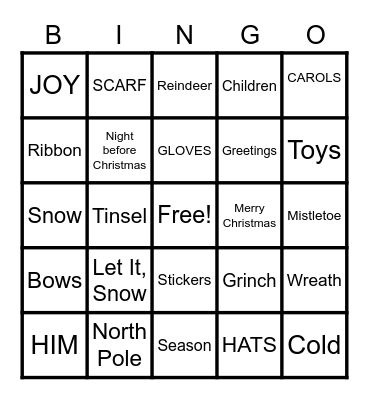HIM WINTER GATHERING Bingo Card