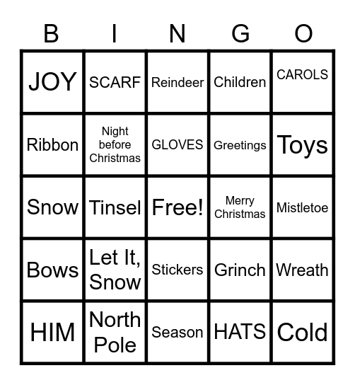 HIM WINTER GATHERING Bingo Card