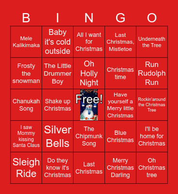 Holiday Bingo 16Dec2021 Bingo Card