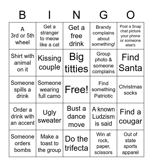 Drunk Brunch Bingo Card