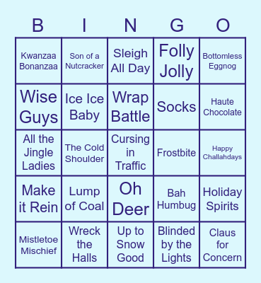 THE MOST FUNDERFUL TIME HOLIDAY SOIREE Bingo Card