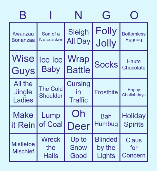 THE MOST FUNDERFUL TIME HOLIDAY SOIREE Bingo Card