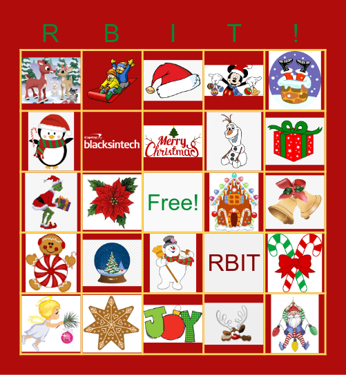 RBIT Christmas Bingo Card