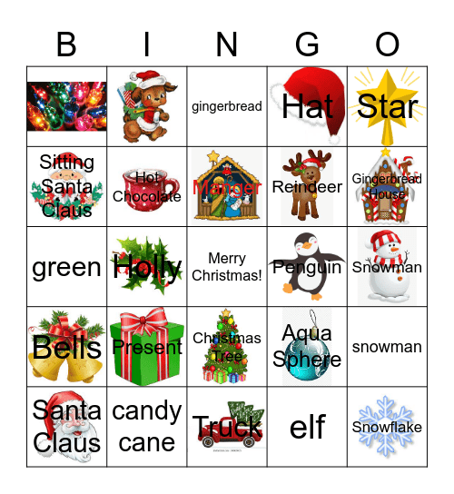 Christmas Time Bingo Card