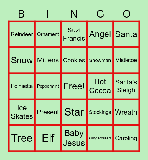 Outpatient Christmas! Bingo Card