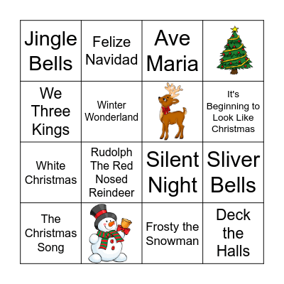 Musical Bingo Card
