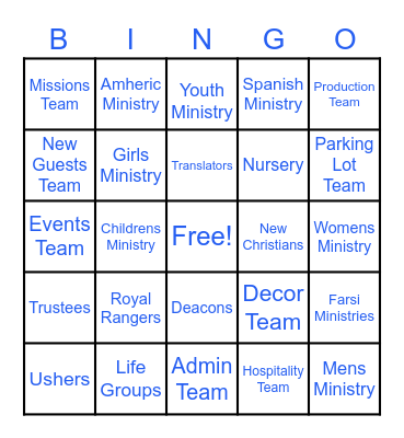 Word of Life Bingo Card